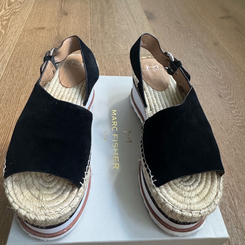 Marc Fisher Quint suede platform espadrille sandal